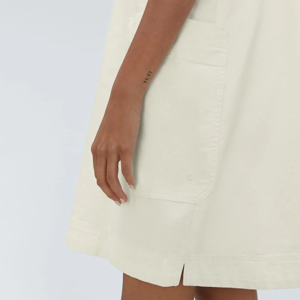 The Cross-Back Apron Mini Dress | Canvas - Image 6