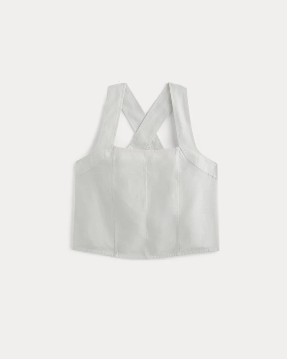 The Crossback Tank in Linen | Natural Chambray - Image 2