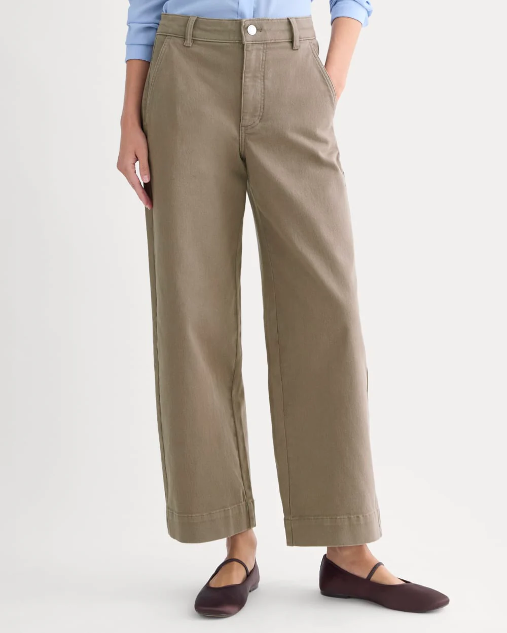 The Utility Wide-Leg Pant | Taupe - Image 3