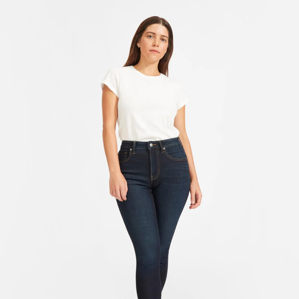 The Curvy Authentic Stretch High-Rise Skinny Jean | Dark Blue Wash | 26.5" Inseam - Image 13