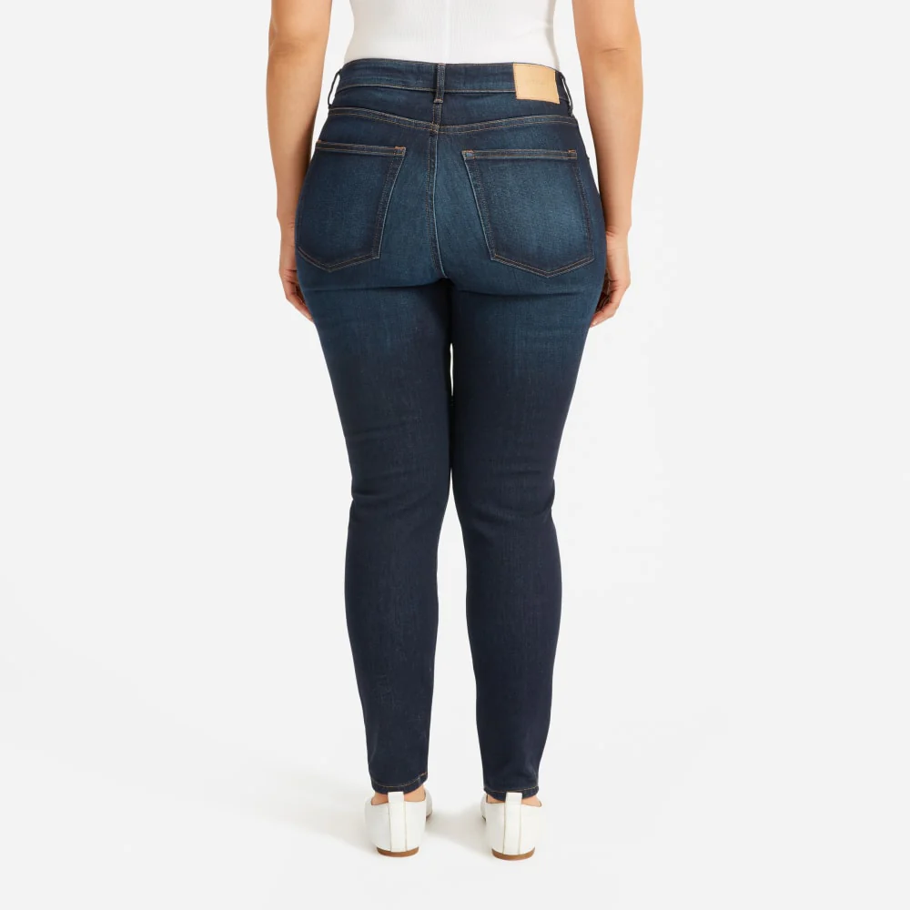 The Curvy Authentic Stretch High-Rise Skinny Jean | Dark Blue Wash | 26.5" Inseam - Image 6