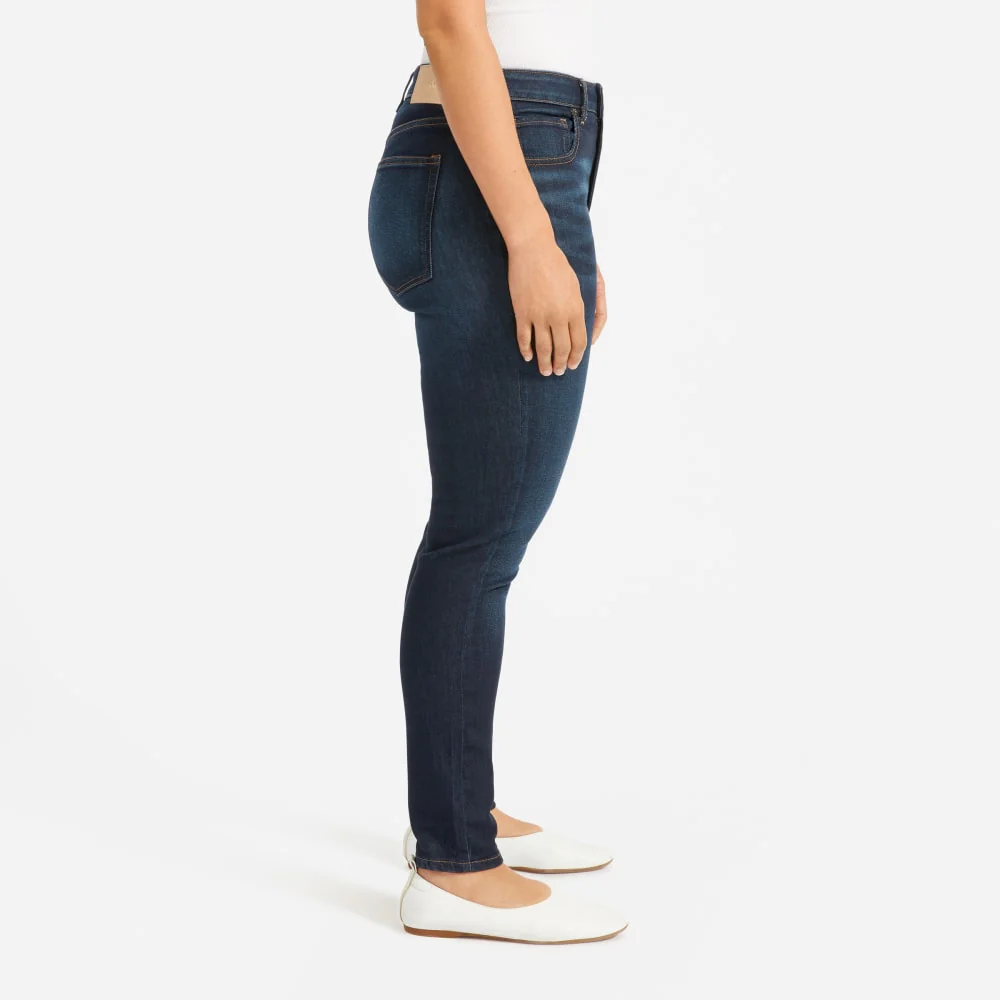 The Curvy Authentic Stretch High-Rise Skinny Jean | Dark Blue Wash | 28.5" Inseam - Image 4
