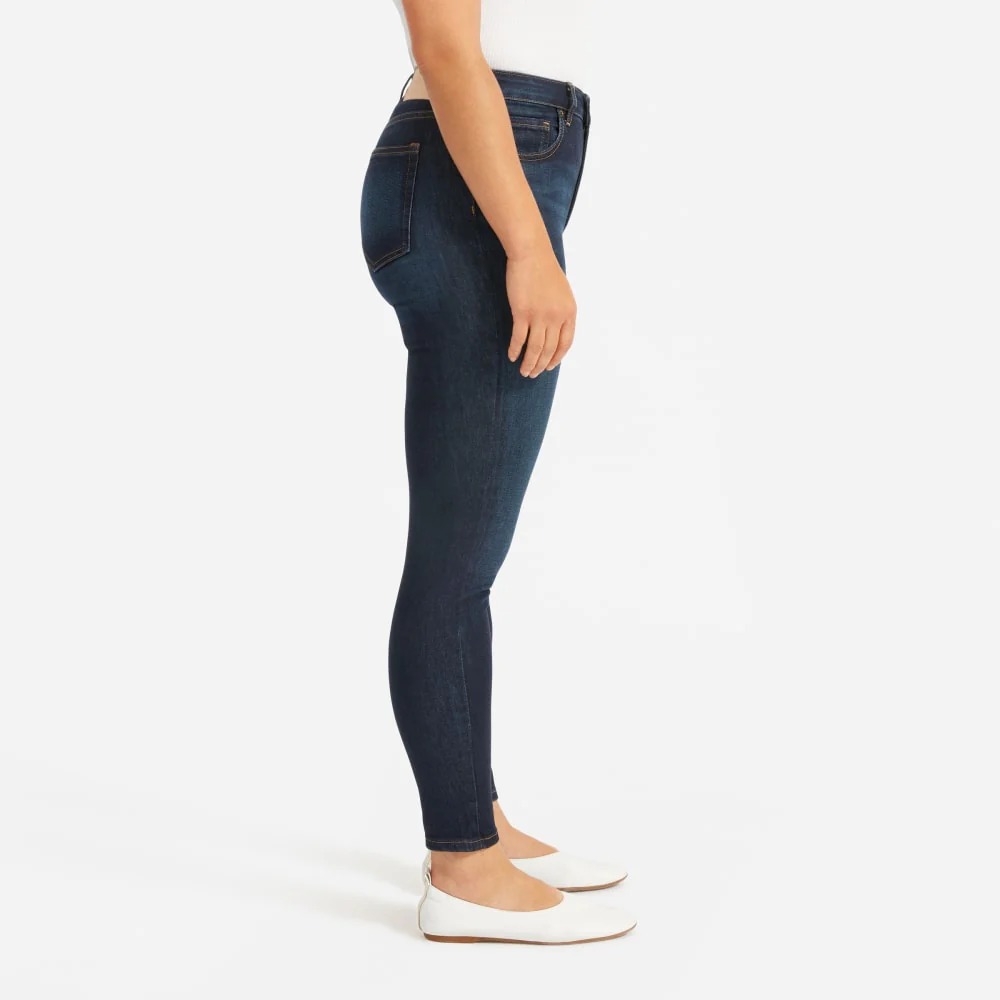 The Curvy Authentic Stretch High-Rise Skinny Jean | Dark Blue Wash | 28.5" Inseam - Image 7