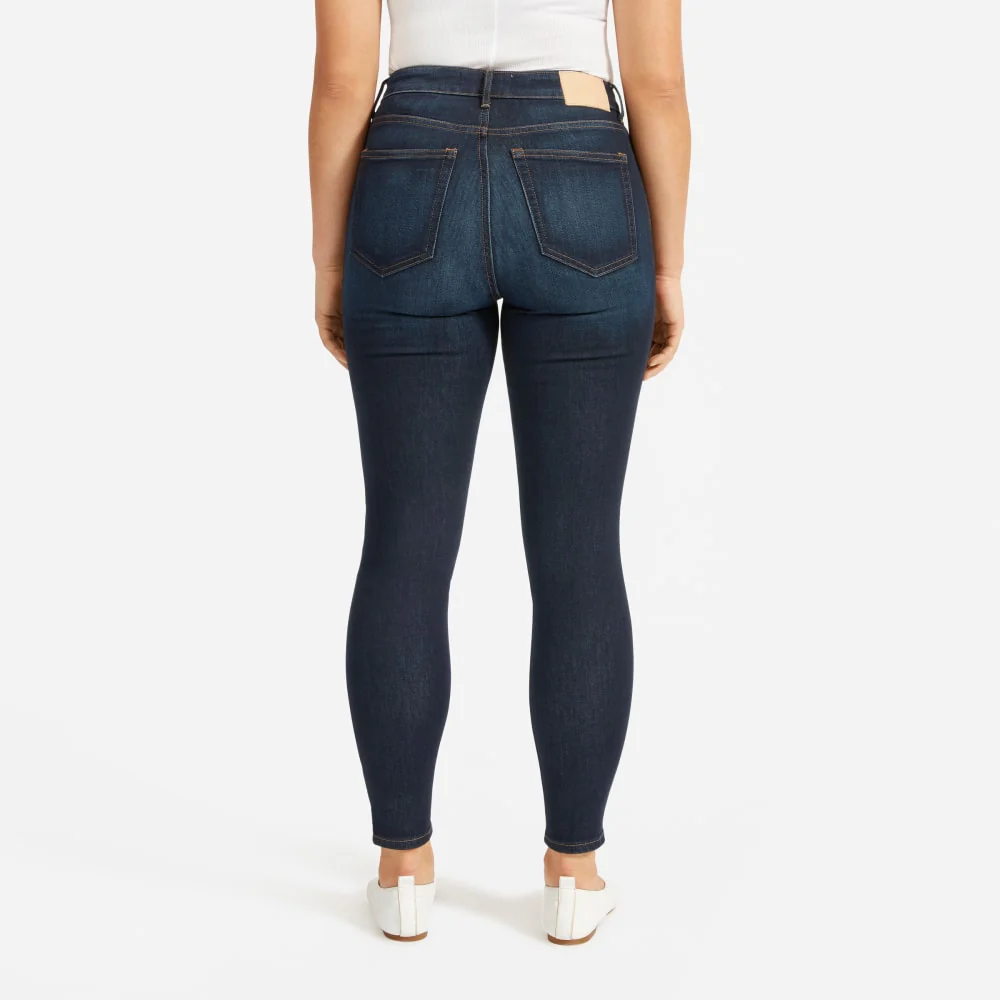 The Curvy Authentic Stretch High-Rise Skinny Jean | Dark Blue Wash | 28.5" Inseam - Image 8