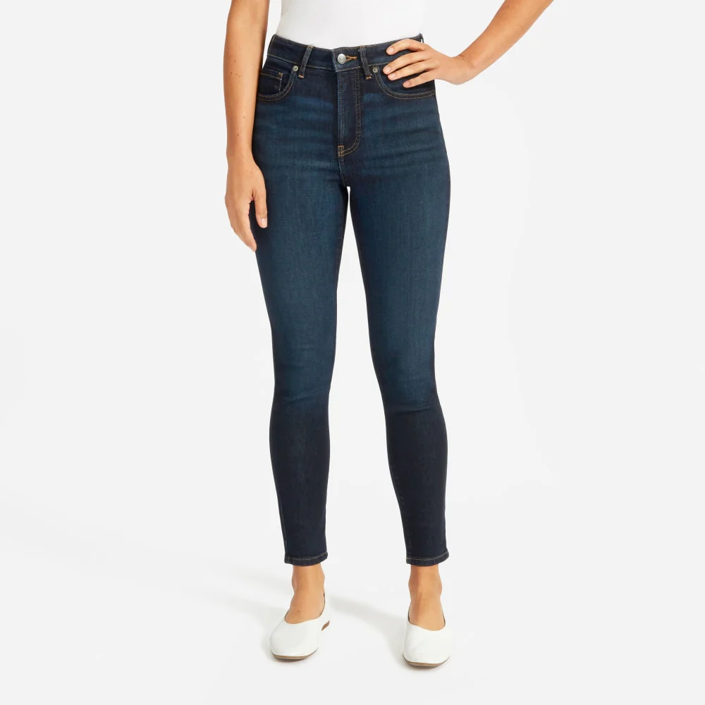 The Curvy Authentic Stretch High-Rise Skinny Jean | Dark Blue Wash | 28.5" Inseam - Image 9