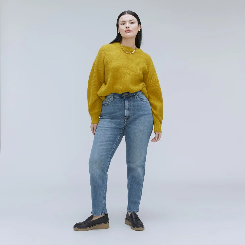 The Cheeky Hourglass Jean | Worn-In Mid Blue | 26.5" Inseam - Image 2