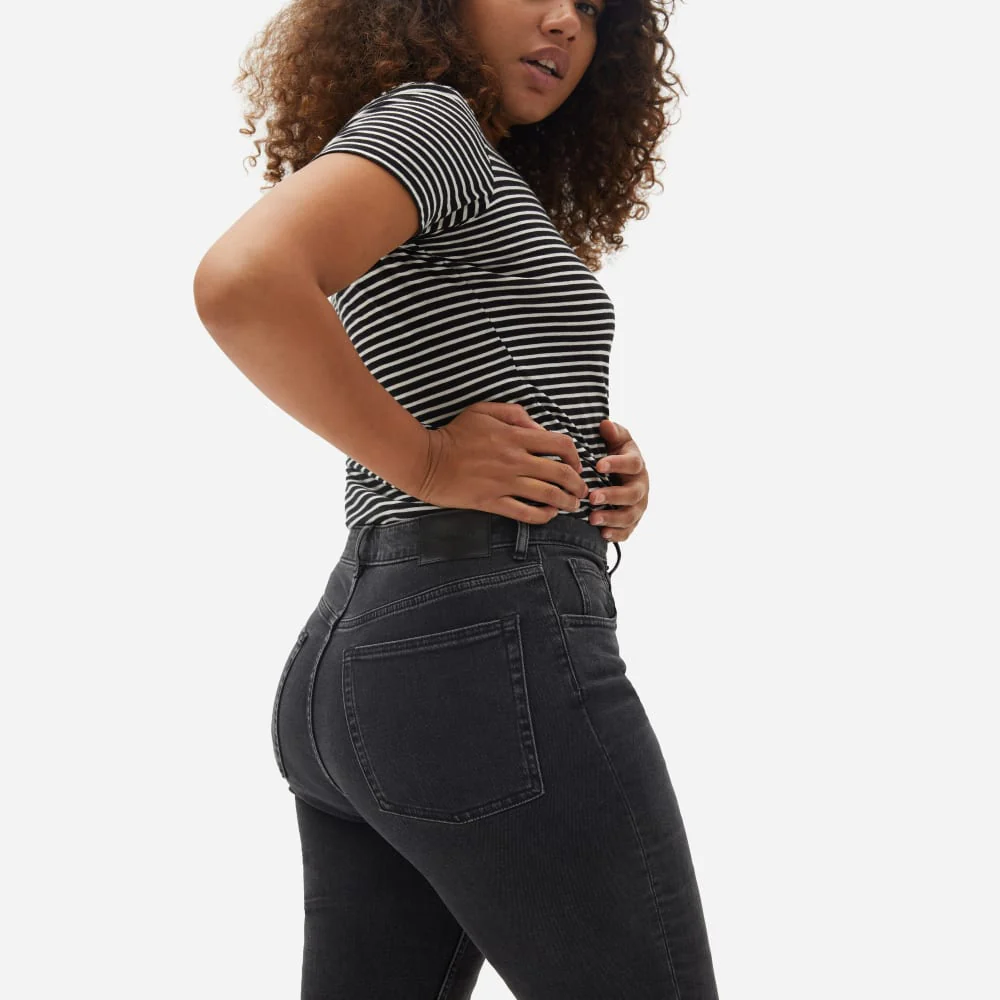The Curvy Cheeky® Straight Jean | Washed Black | 26.5" Inseam - Image 6