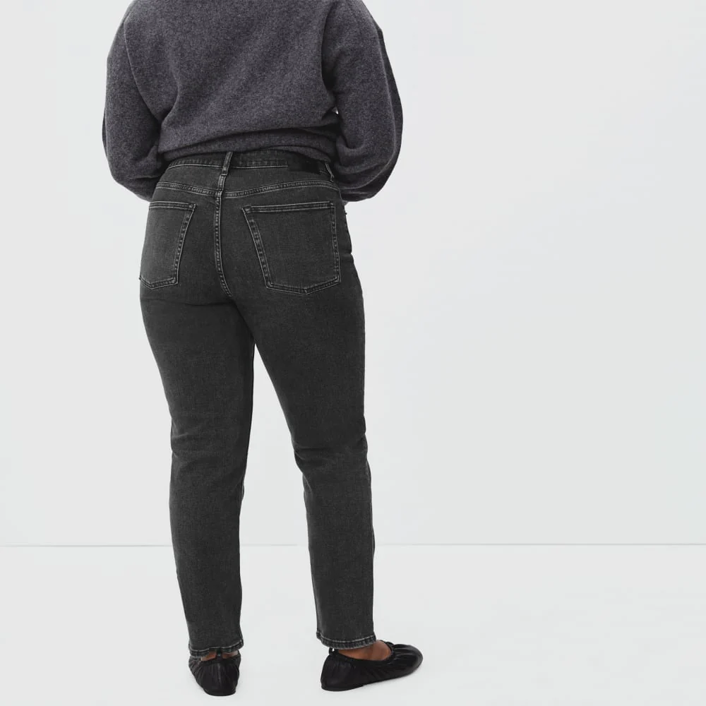 The Curvy Cheeky® Straight Jean | Washed Black | 28.5" Inseam - Image 7