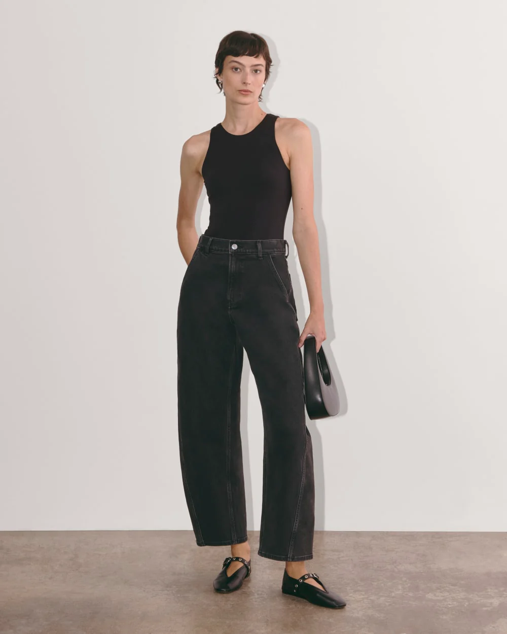 The Cutaway Tank Bodysuit | Black | Thong