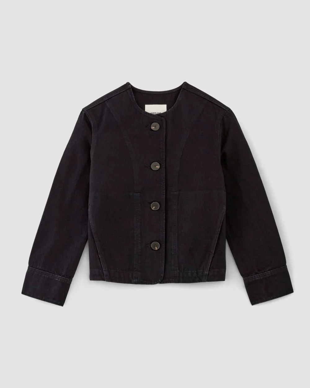 The Denim Barrel Jacket | Black - Image 2