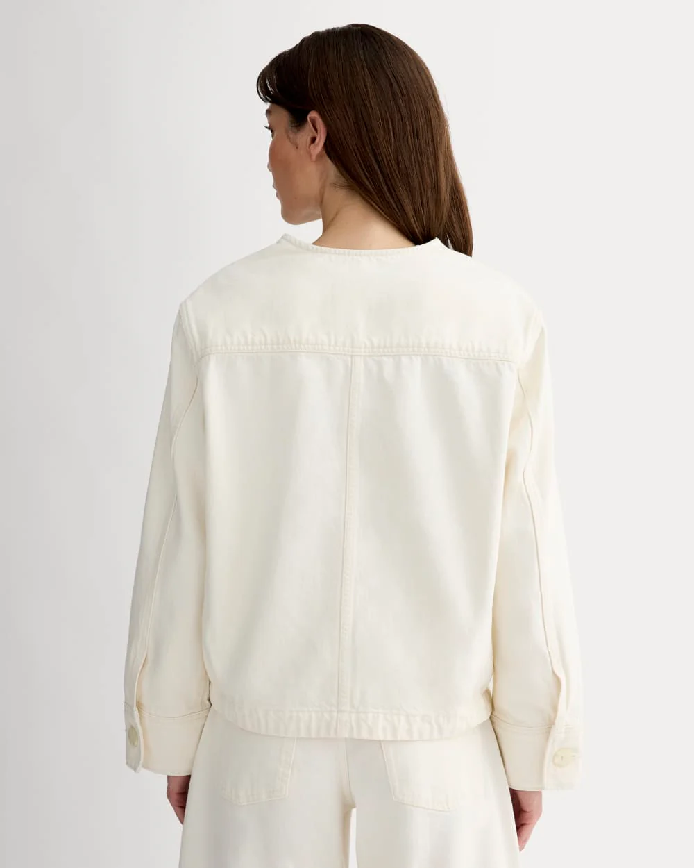 The Denim Barrel Jacket | Calico Ecru - Image 5