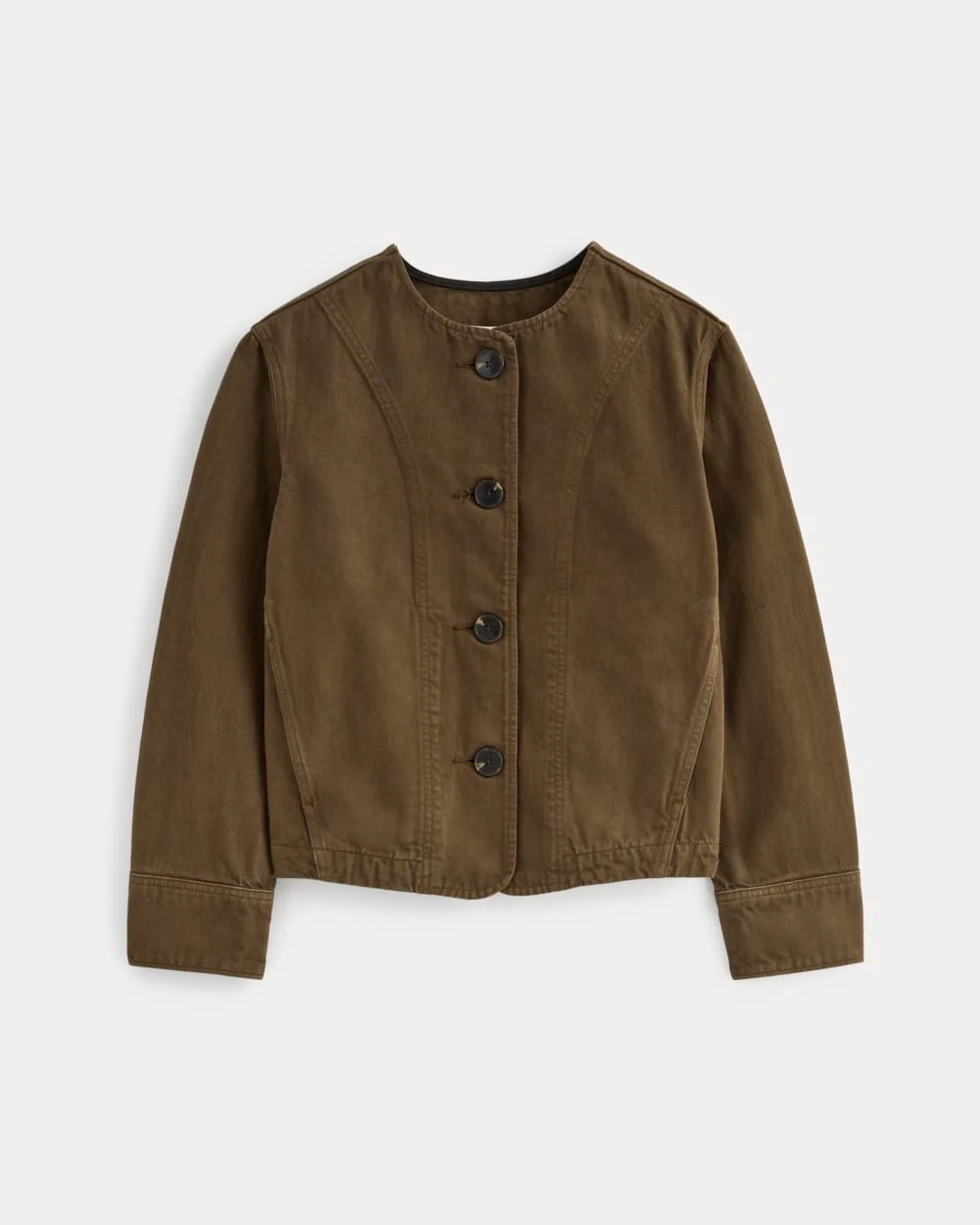 The Denim Barrel Jacket | Cocoa - Image 2