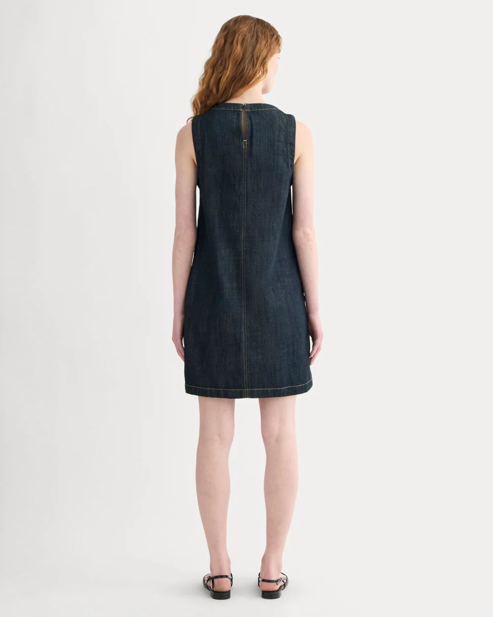 The Denim Shift Dress | Dark Indigo - Image 4