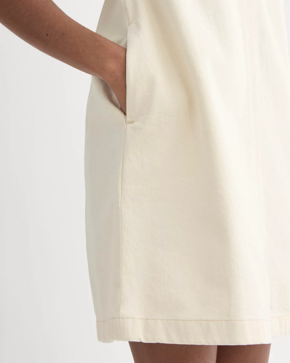 The Denim Shift Dress | Ecru - Image 3