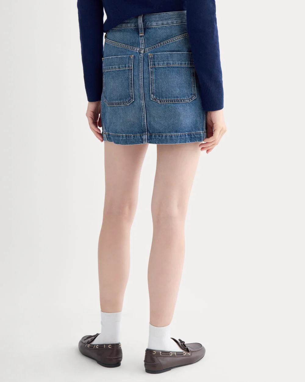 Denim Utility Mini Skirt | Dark Indigo - Image 5
