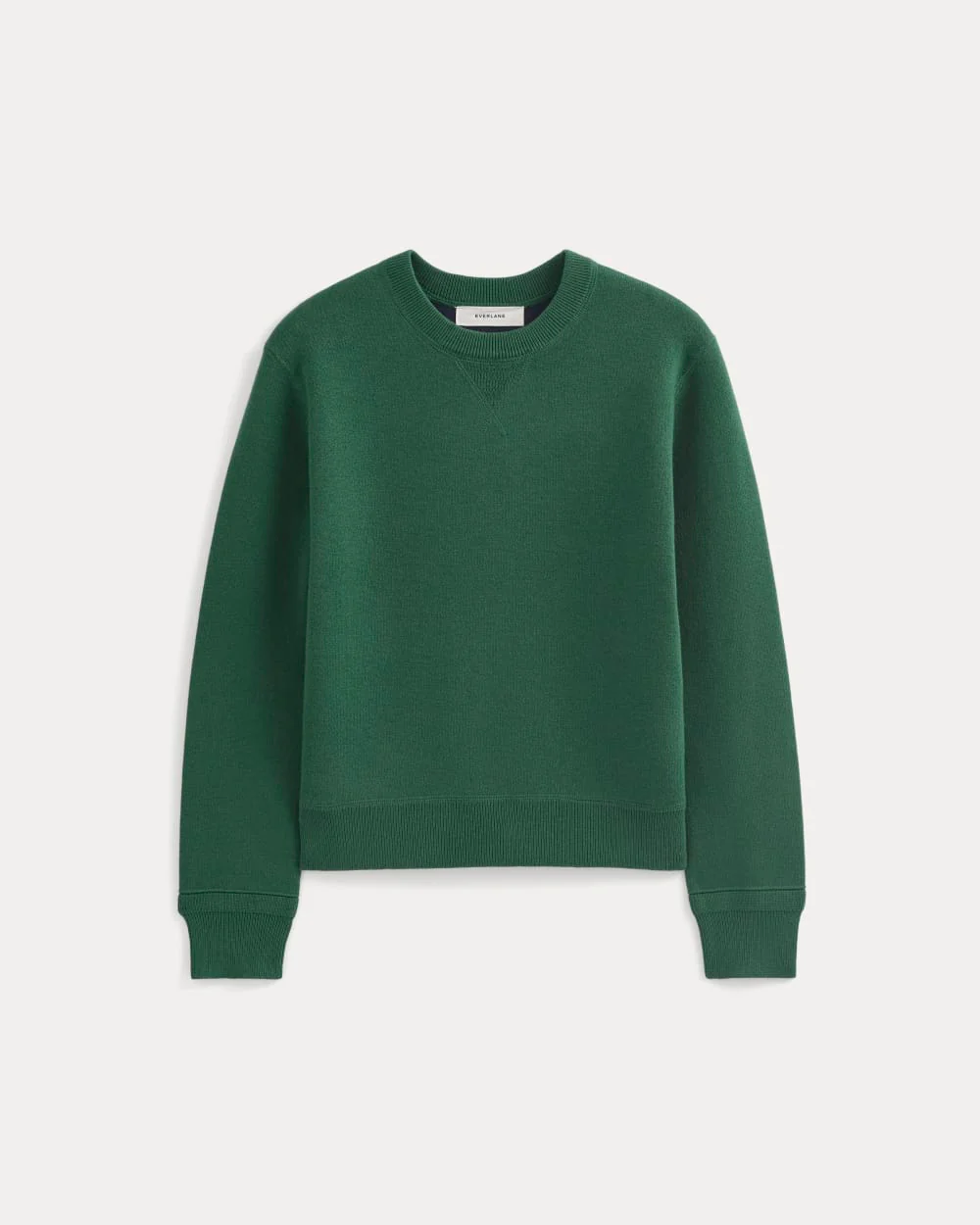 Double Knit Crew in Cotton Merino | Hunter Green - Image 2