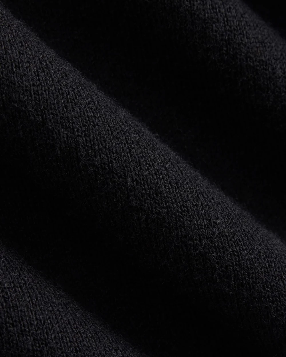 Double Knit Half-Zip in Cotton Merino | Black - Image 7