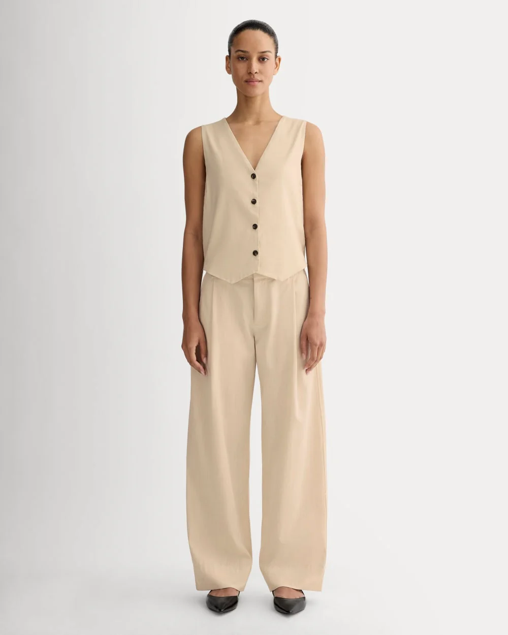 The Low-Rise Chino | Heathered Oat