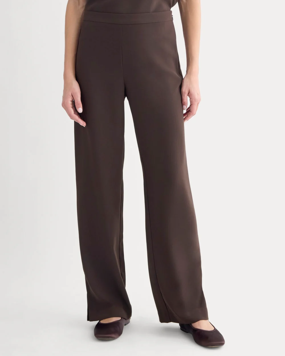Drapey Crepe Pant | Dark Chocolate - Image 3
