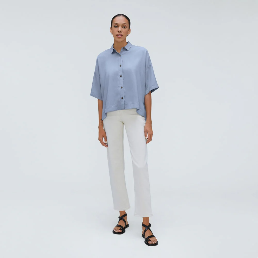 The Drapey Square Shirt | Blue Slate - Image 6