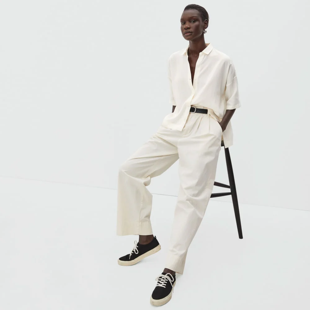 The Drapey Square Shirt | Bone - Image 6