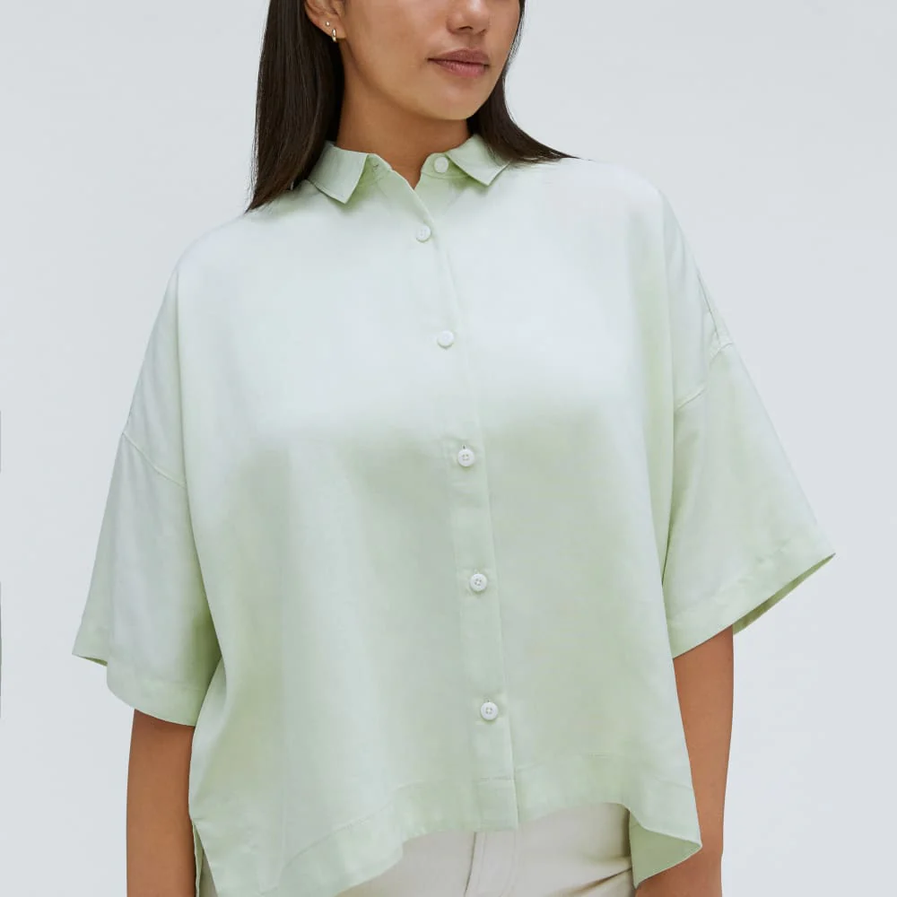 The Drapey Square Shirt | Seafoam Green - Image 2
