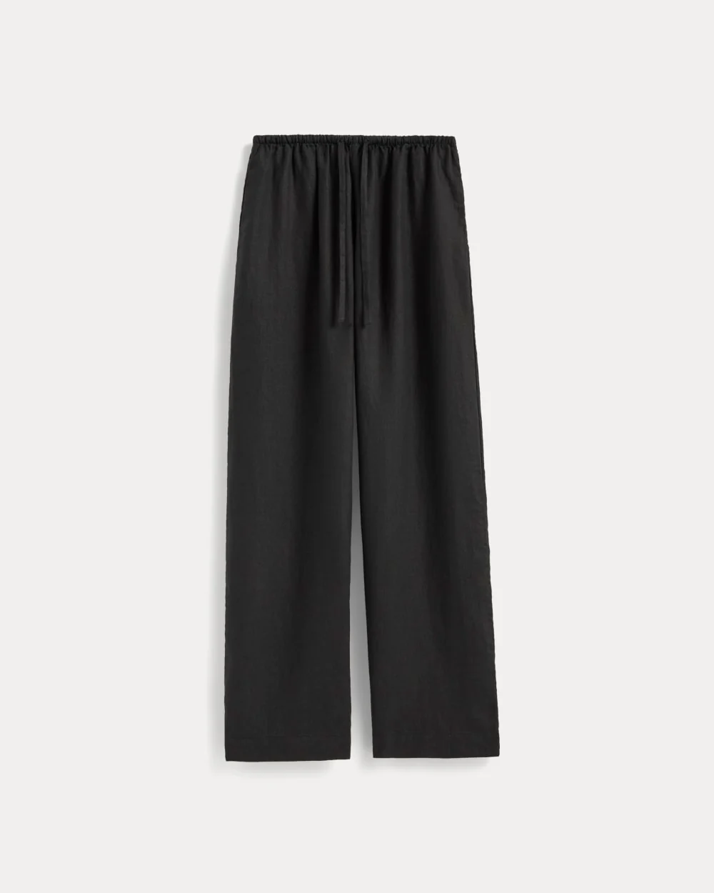 The Drawstring Pant in Linen | Black - Image 2