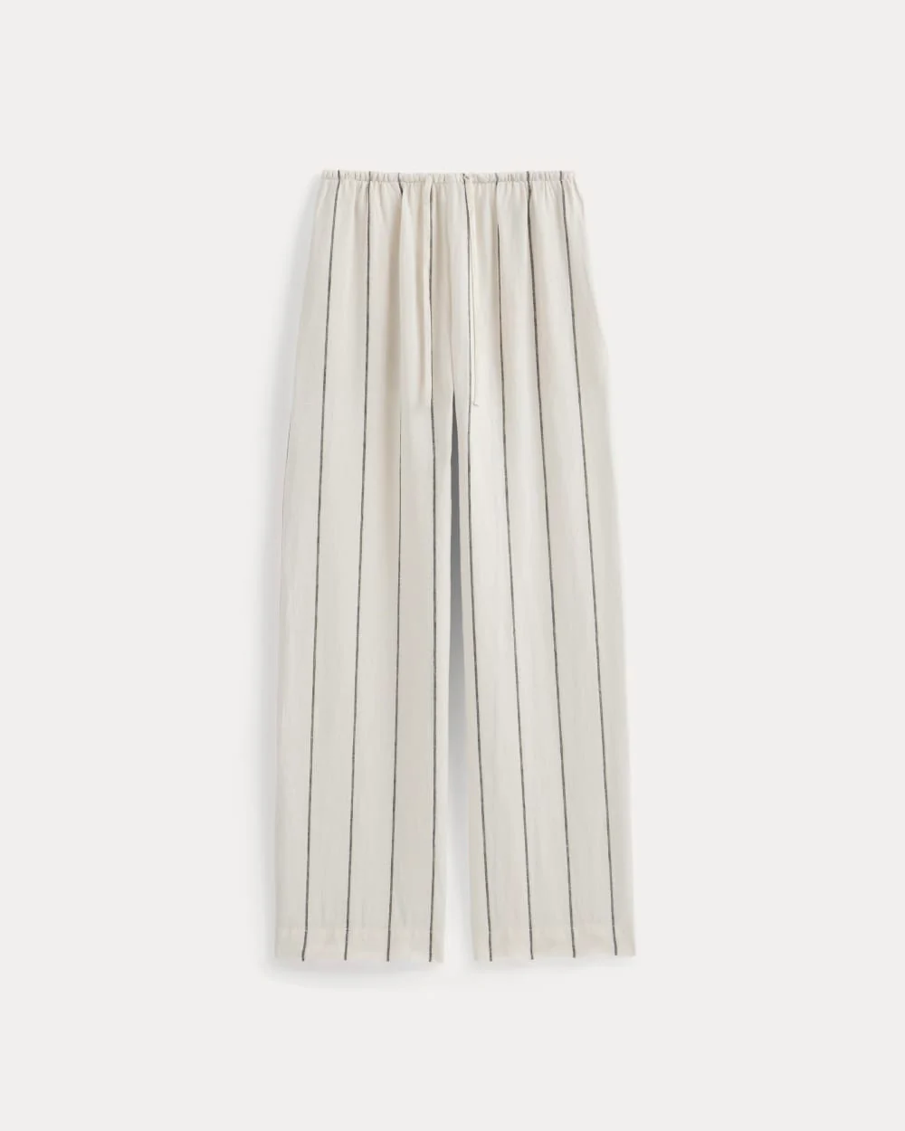 The Drawstring Pant in Linen | Gardenia/Meteorite - Image 2