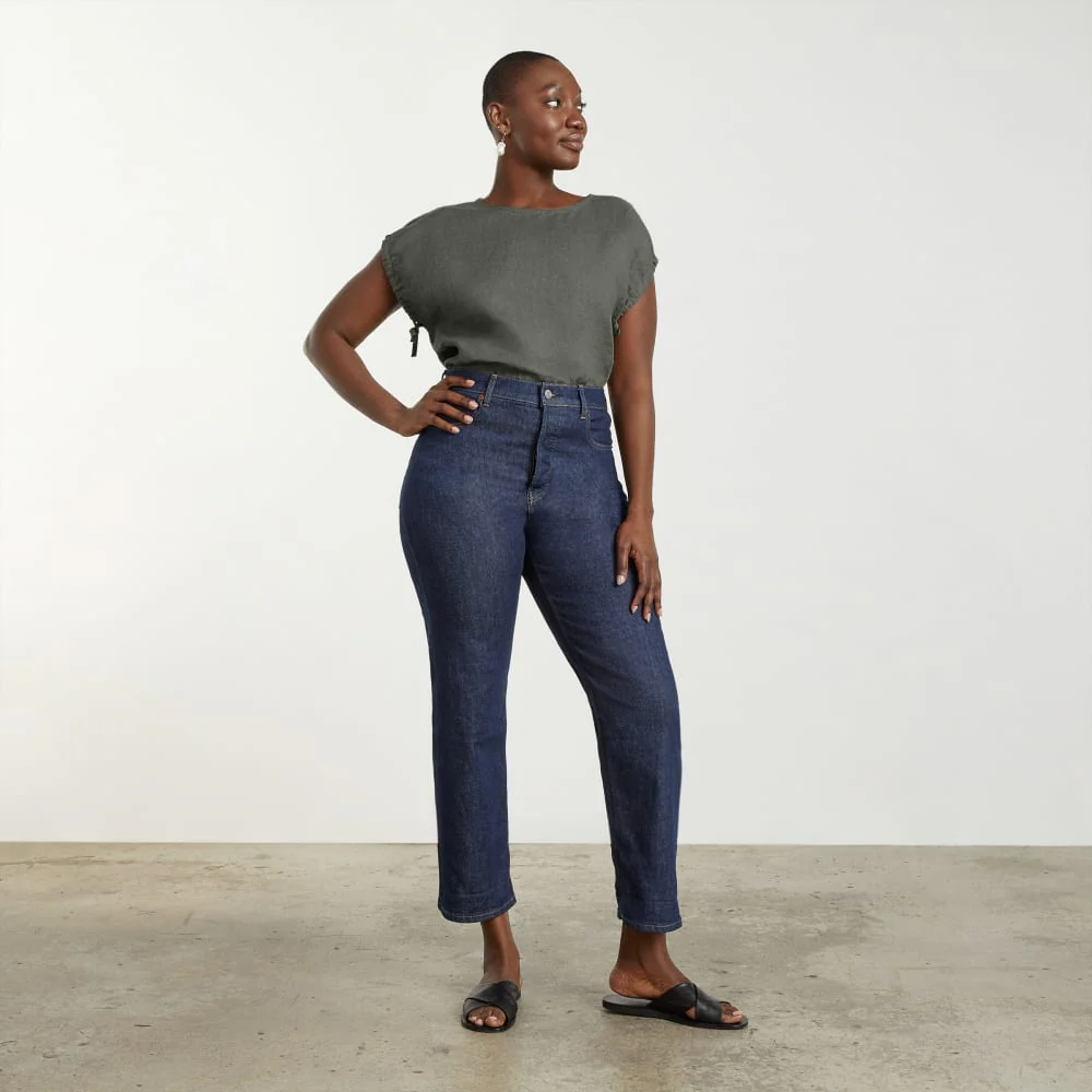 The Drawstring Tunic | Pewter Green - Image 4