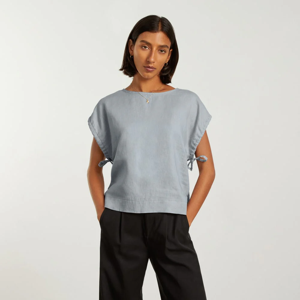 The Drawstring Tunic | Sky - Image 2
