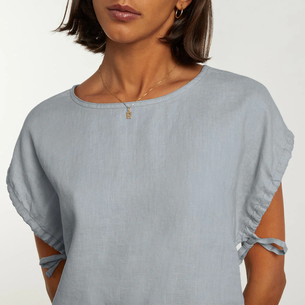 The Drawstring Tunic | Sky - Image 5