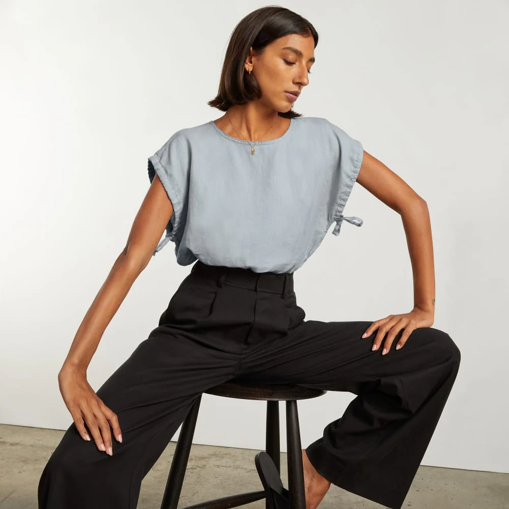 The Drawstring Tunic | Sky - Image 6