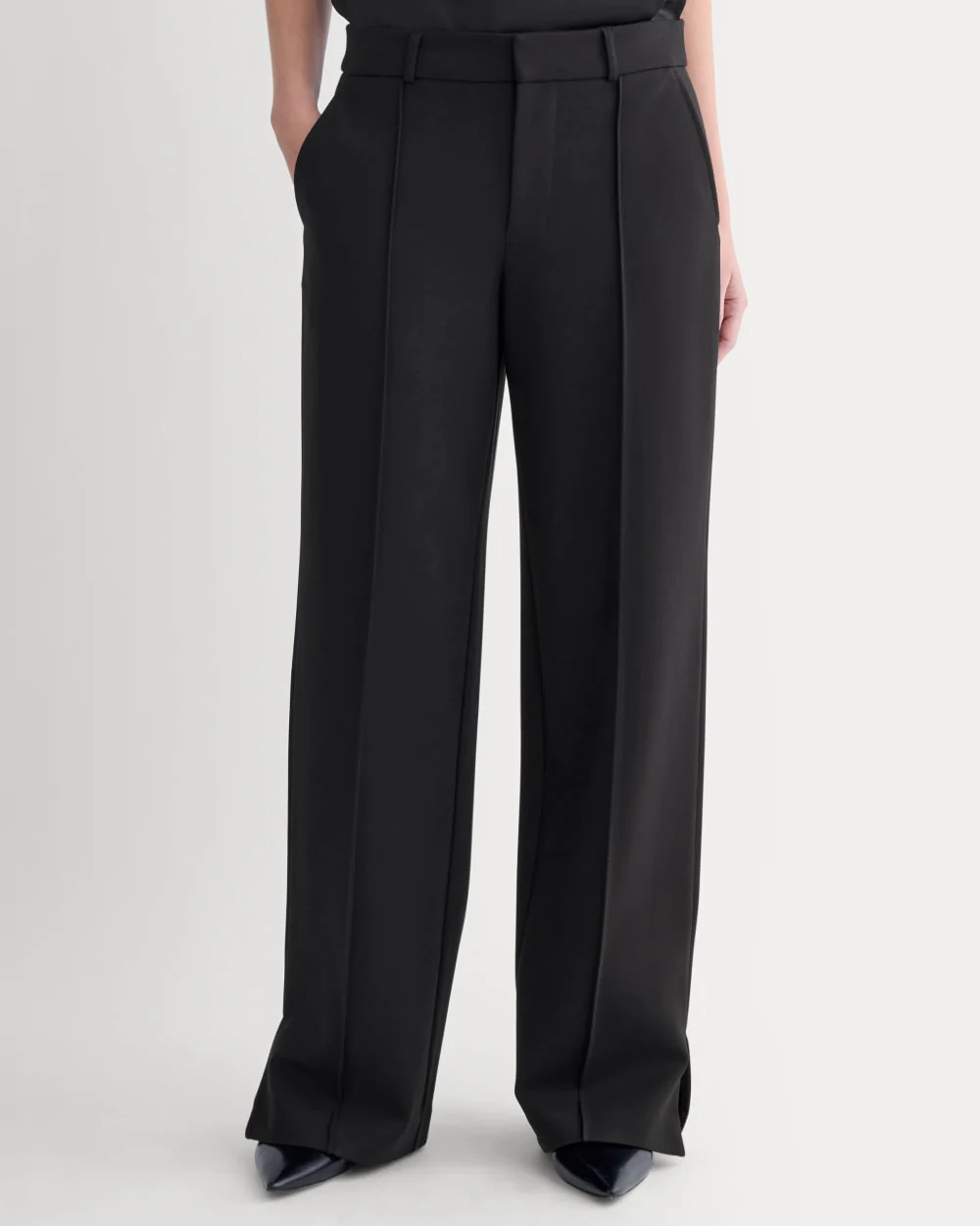 Ponte Wide-Leg Trouser | Black - Image 6