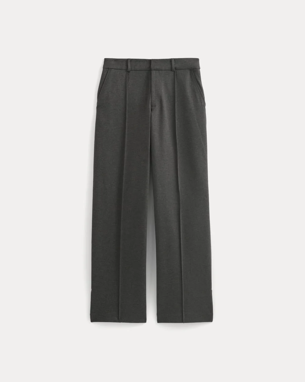 Ponte Wide-Leg Trouser | Heathered Soot - Image 2
