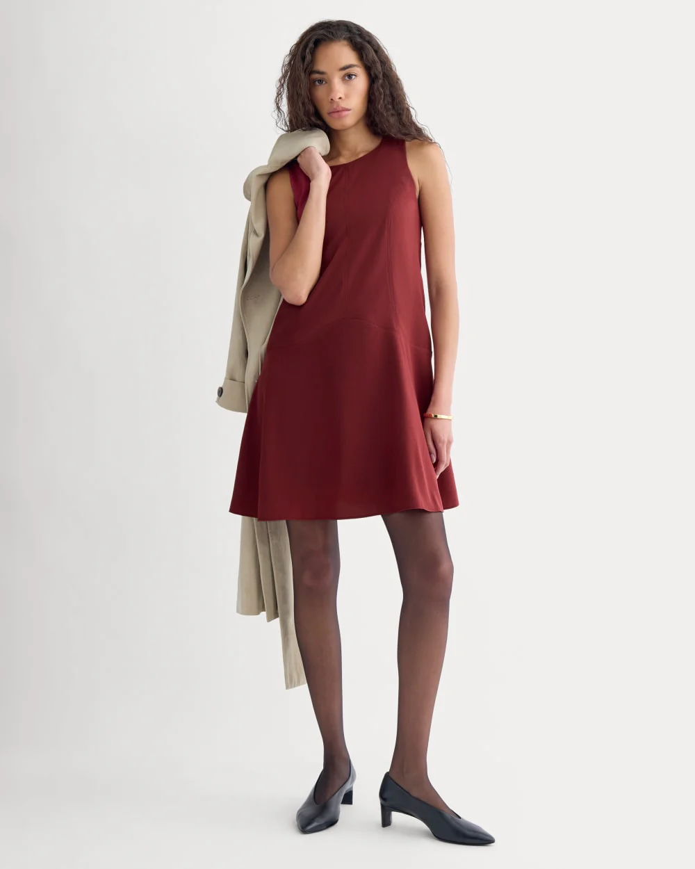 Drop Waist Mini Dress | Pomegranate - Image 3