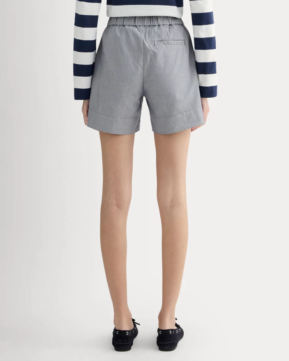 The Easy Short | Dark Denim Pinstripe - Image 5
