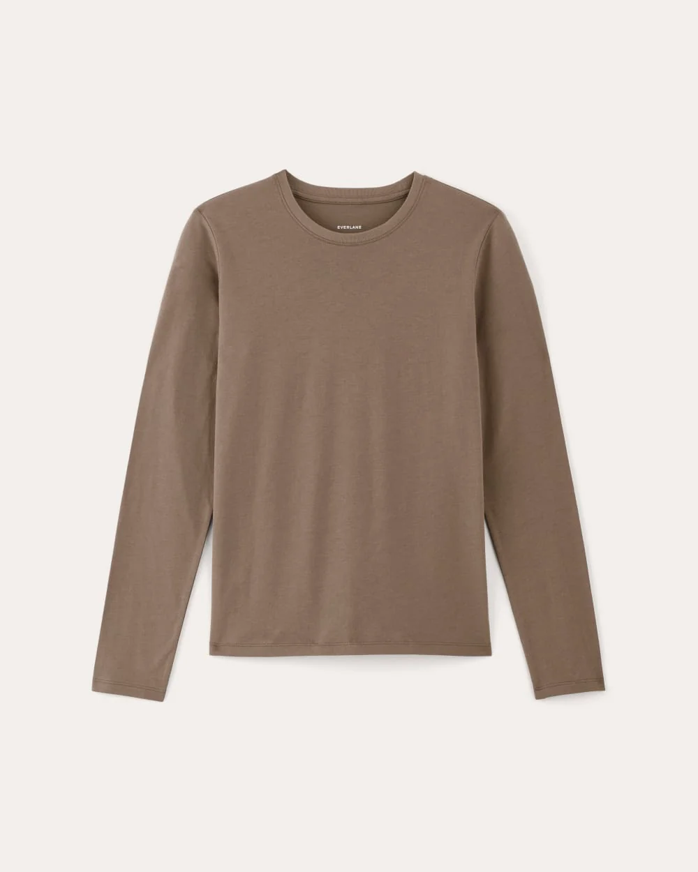 The Slim Long-Sleeve Crew in Essential Cotton | Clay - Image 2
