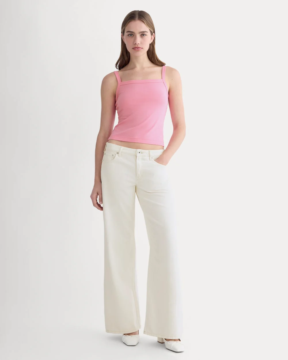 The Essential Square-Neck Tank | Deep Pink - Image 3