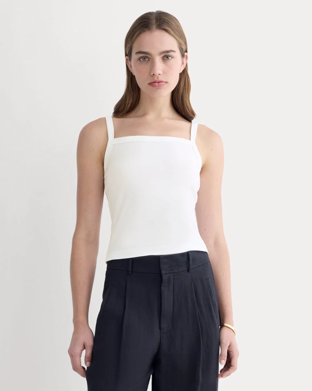 The Essential Square-Neck Tank | White