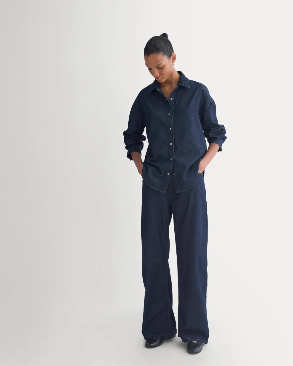 Everlane x Elena Bonvicini Balboa Button-Up Shirt | Deep Bay Indigo - Image 4
