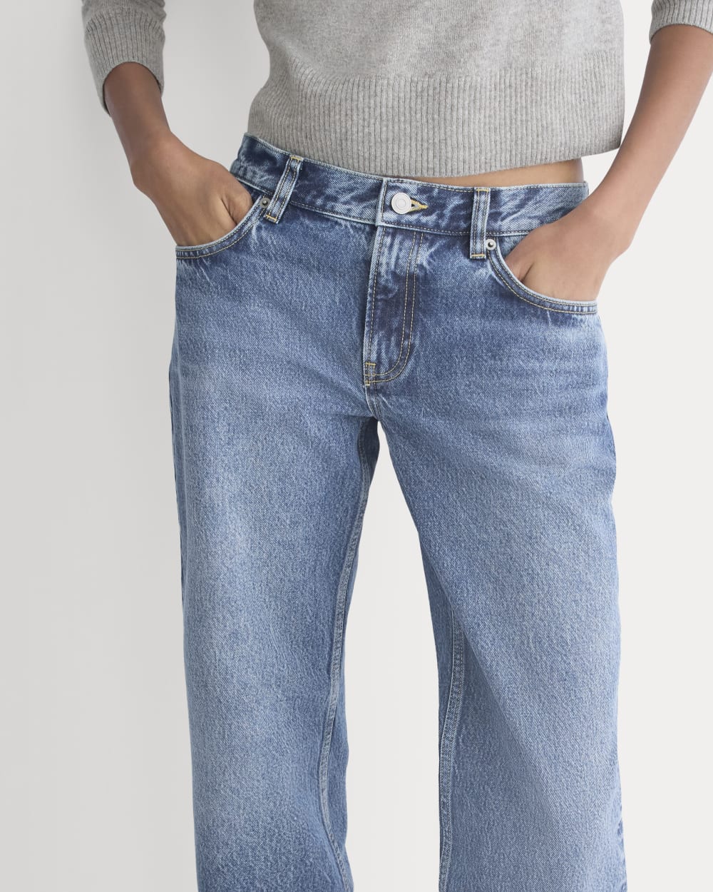 Everlane x Elena Bonvicini La Brea Low-Rise Baggy Jean | Blue Bird Indigo - Image 3