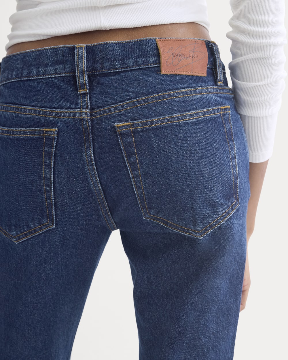 Everlane x Elena Bonvicini Highland Low-Rise Cigarette Jean | Deep Bay Indigo - Image 4