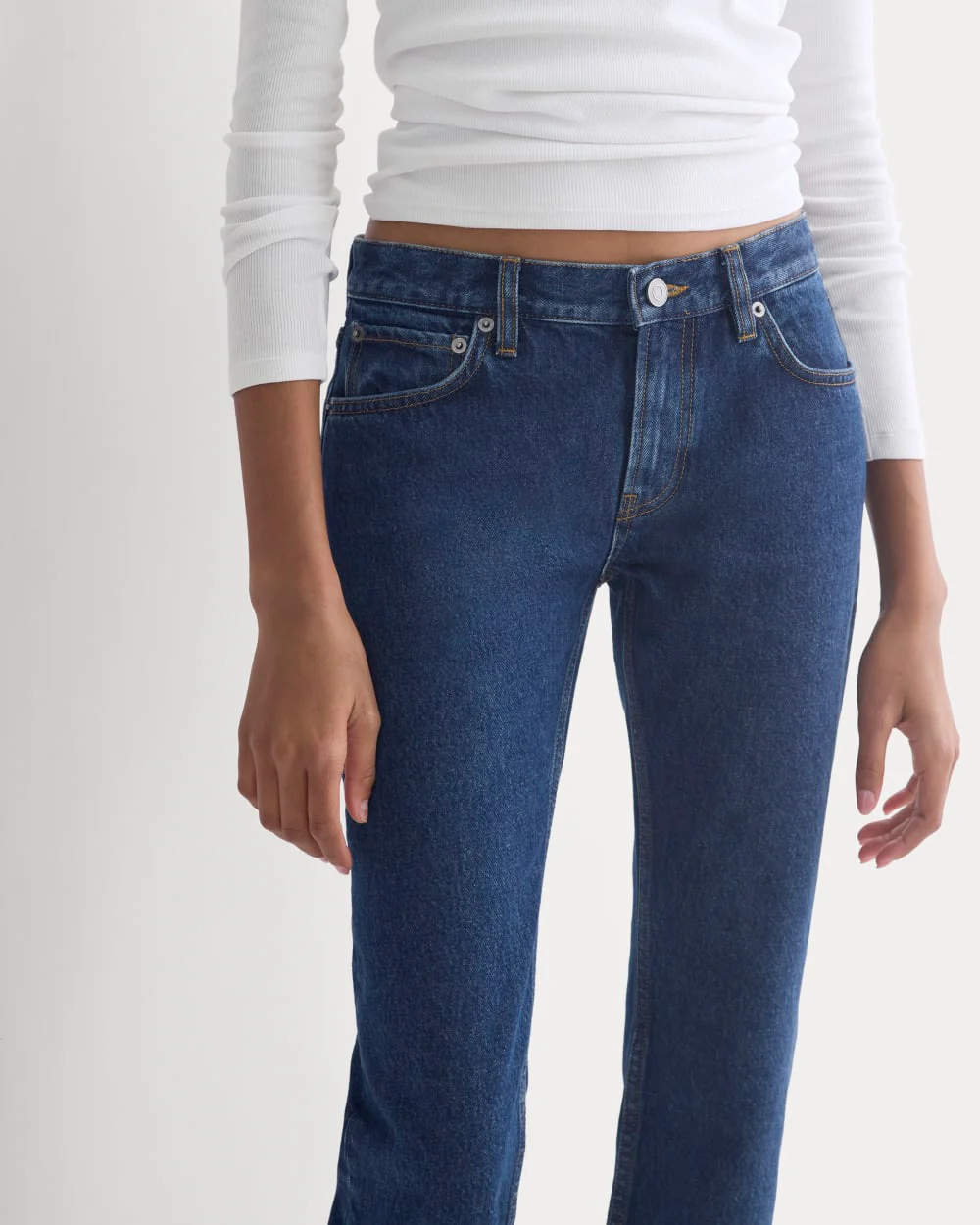 Everlane x Elena Bonvicini Highland Low-Rise Cigarette Jean | Deep Bay Indigo - Image 6