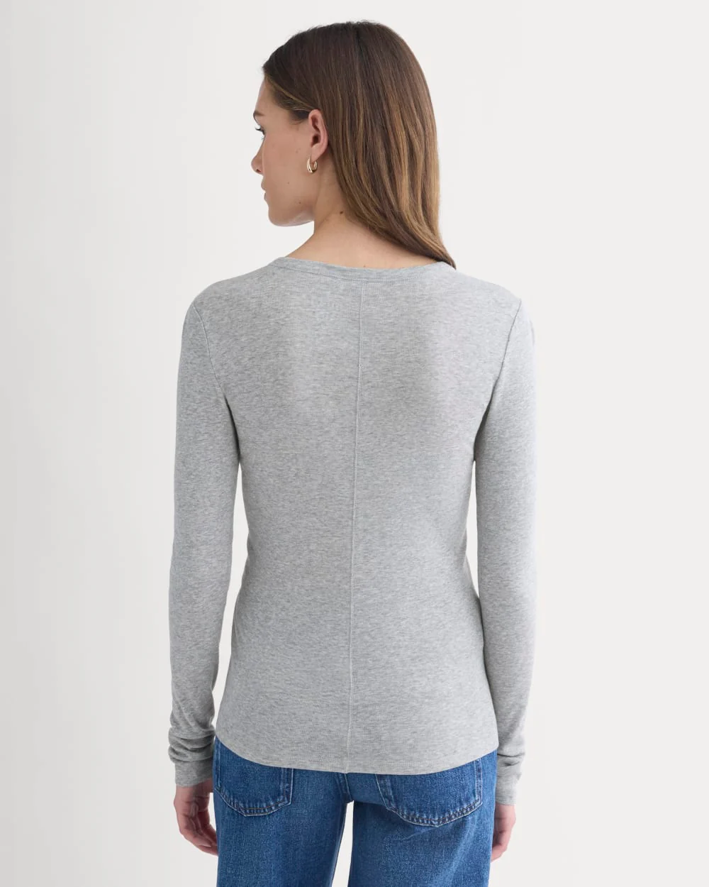 Tissue Long-Sleeve Crew | Heathered Grey - Image 5