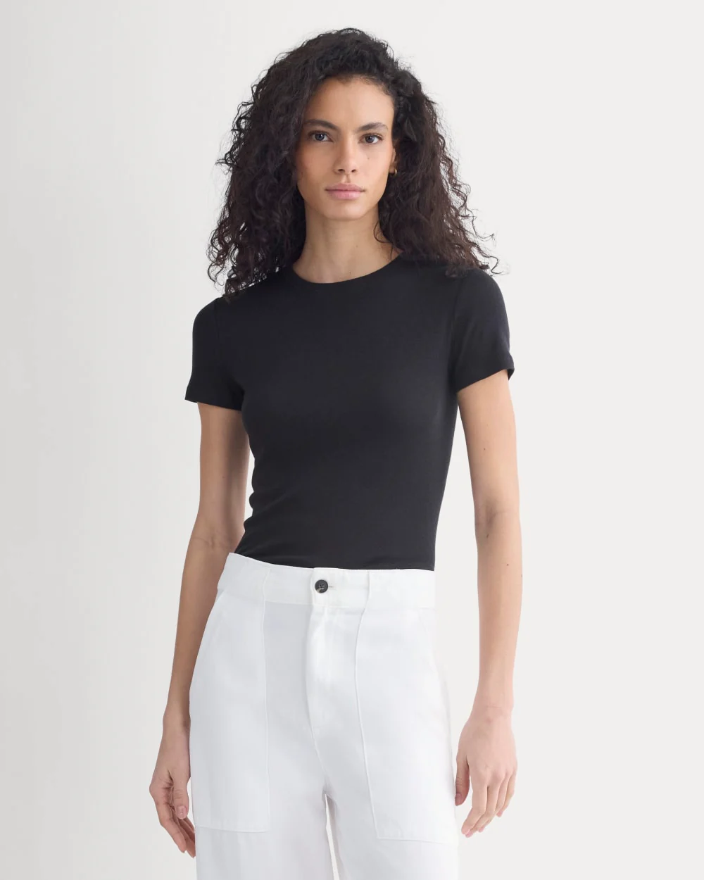 Tissue Short-Sleeve Crew | Black - Image 3
