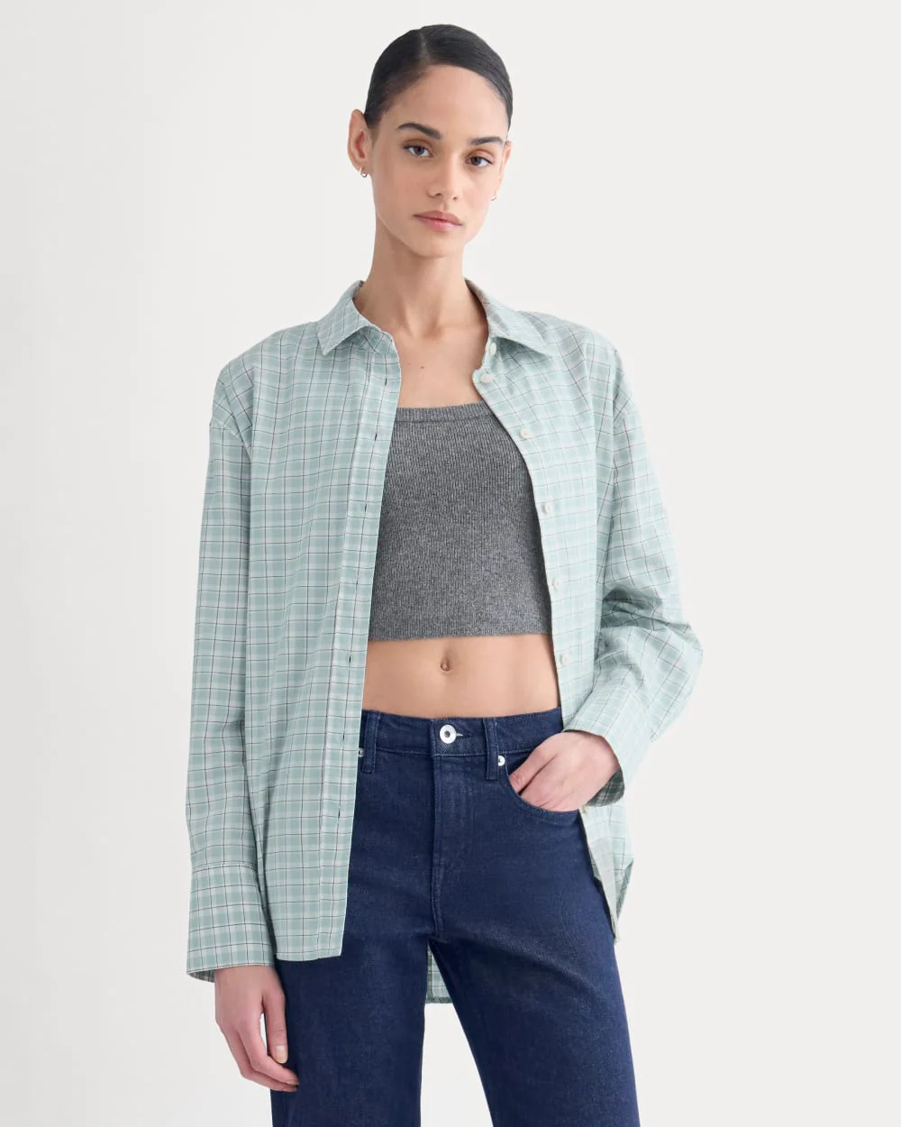 Everyday Shirt in Silky Cotton | Gray Mist