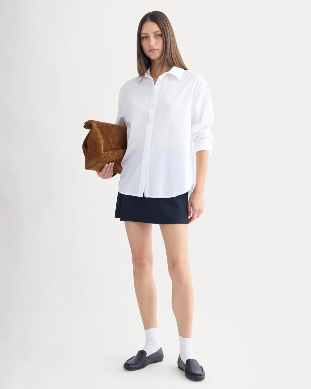 Everyday Shirt in Silky Cotton | White - Image 3