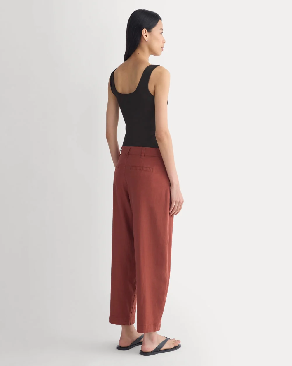 The Everywhere Pant in Stretch Linen | Henna Red - Image 5