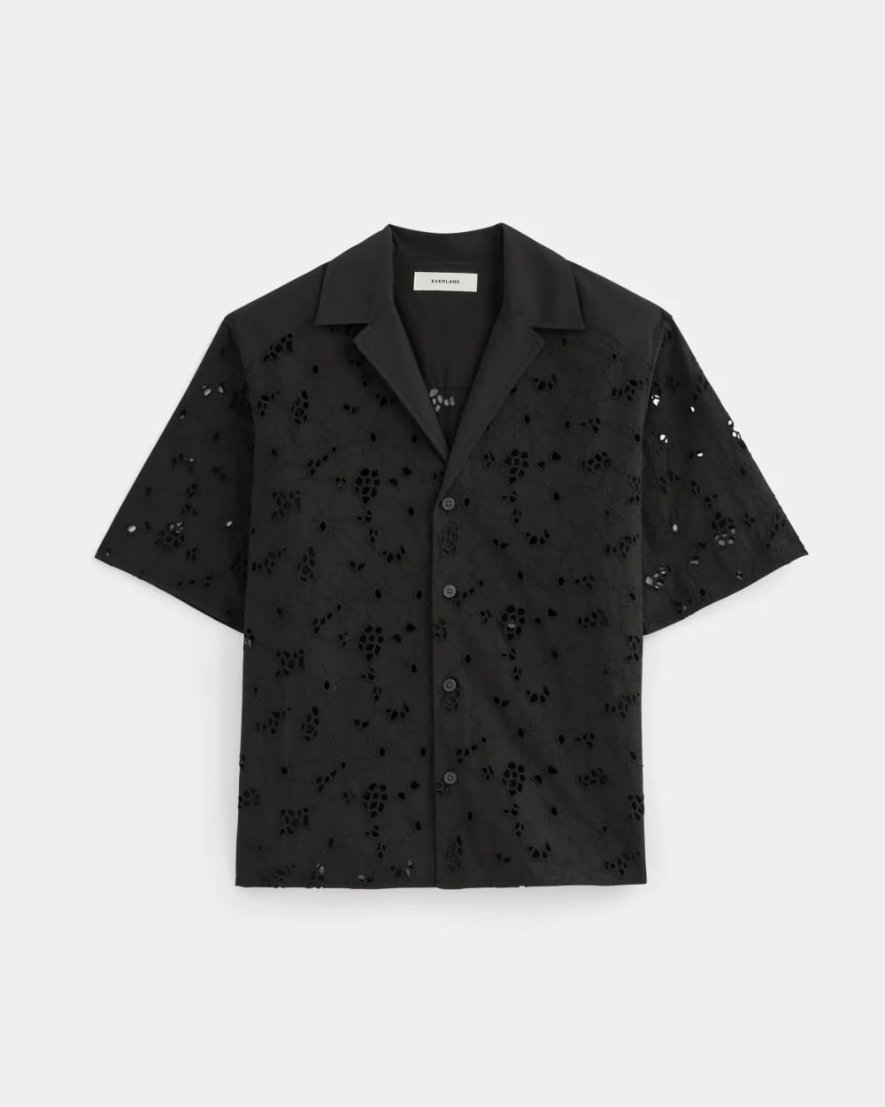 The Eyelet Camp Shirt | Black - Image 2