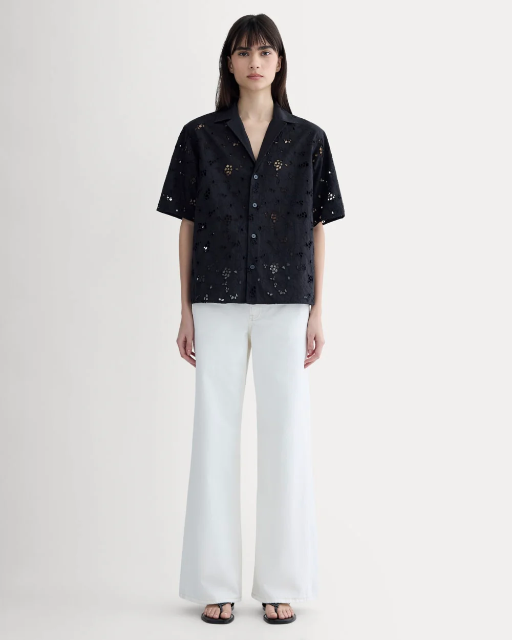 The Eyelet Camp Shirt | Black - Image 3
